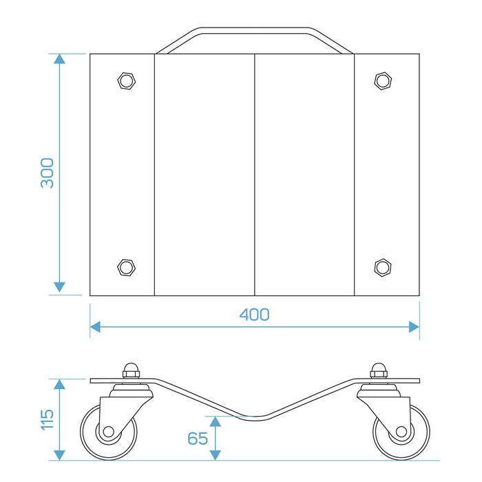 Set 2 Carucioare pentru transport automobile STIX WM-03