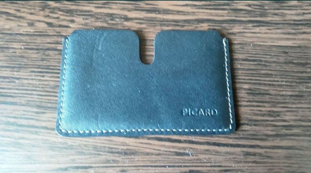 husa card din piele naturala
