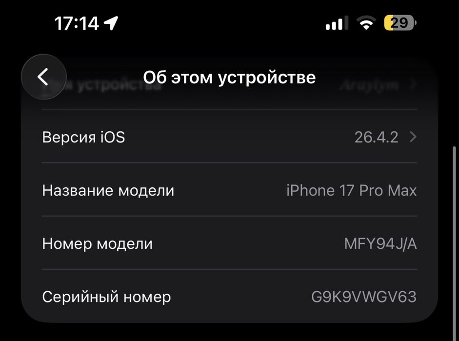 iPhone 17 Pro Max 256GB Orange
