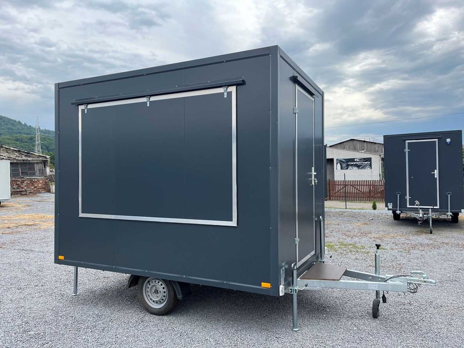 Rulote comerciale FAST FOOD ,CAFENEA pe roti,  3m --> ! 750kg!