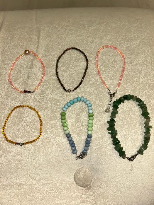 Браслеты с Цитрином, опалом, нефритом, унакит