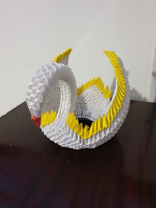Origami 3d lebada si bicicleta