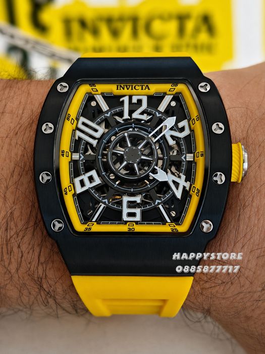 INVICTA Vortex Yellow automatic 43 mm, Инвикта нов мъжки часовник