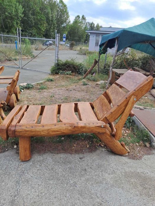 Шезлонг от дъб- масив