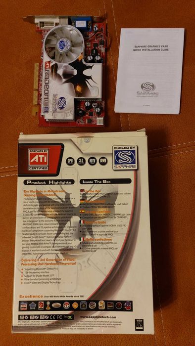 Placa Video COLECTIE Ati X1600 PRo AGP ATI Radeon cutie ORIGINALA