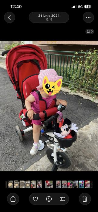 Tricicleta cu pozitie de somn