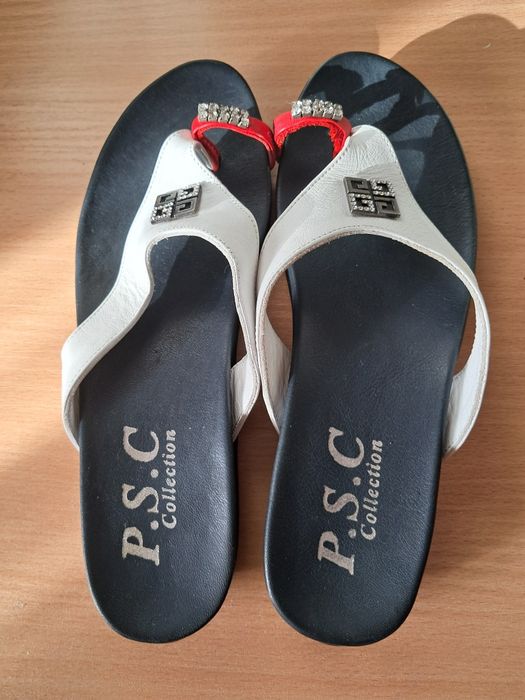 Летни чехли,естествена кожа.Нови.