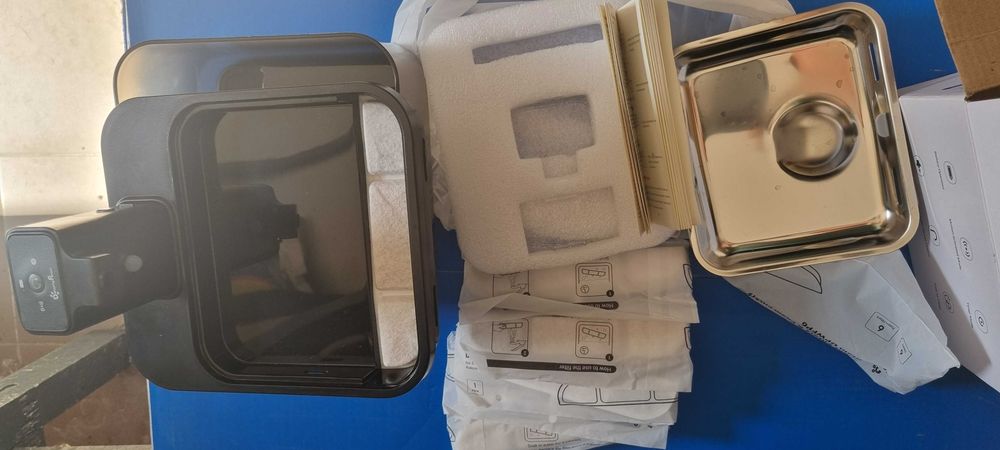 Fantana cu cuva din inox pentru pisici/caini, fara fir, cu senzor miscare