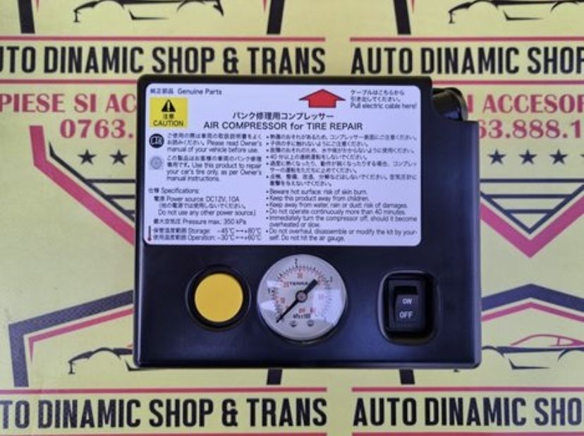 Compresor auto umflat roti kit pana original Toyota 120w
