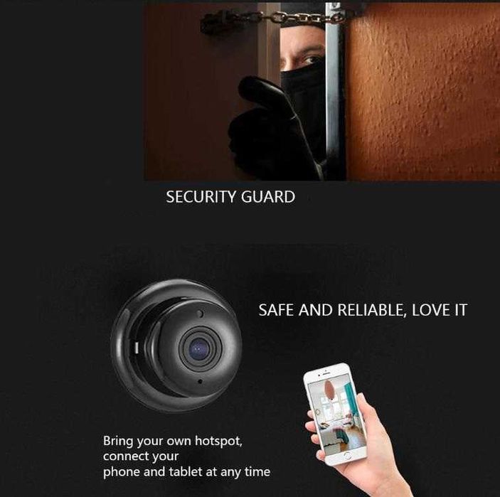 Бебефон Смартфон Камера 2MР 1080p Wi-Fi 355° Микрофон КартаПамет Запис