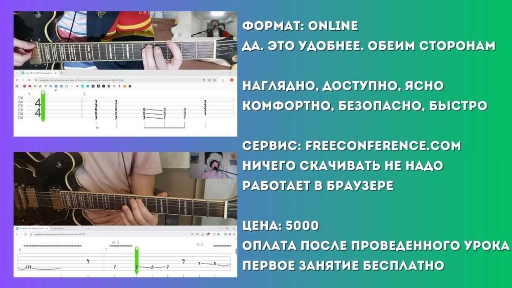 Обучение игре на гитаре