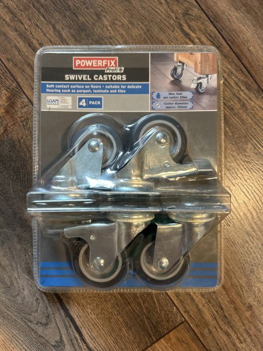 Колелца за мебели 4бр. Със стопер