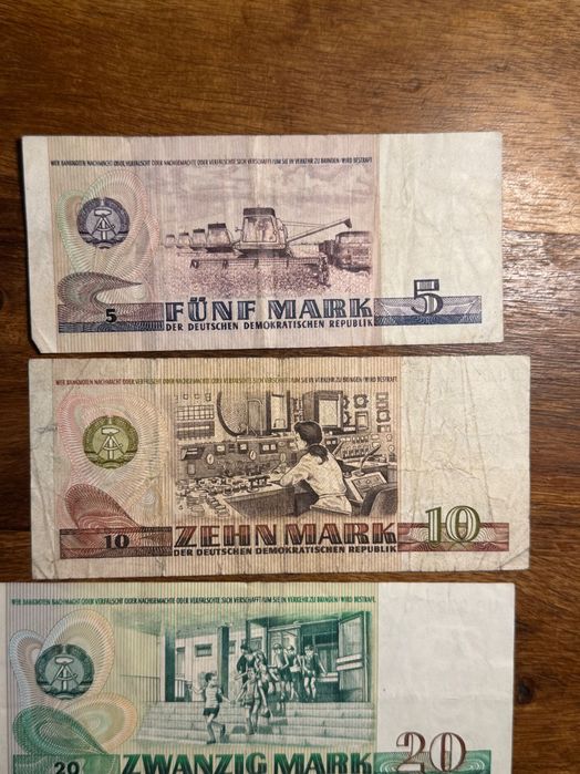 Set bancnote mărci DDR ( Germania)