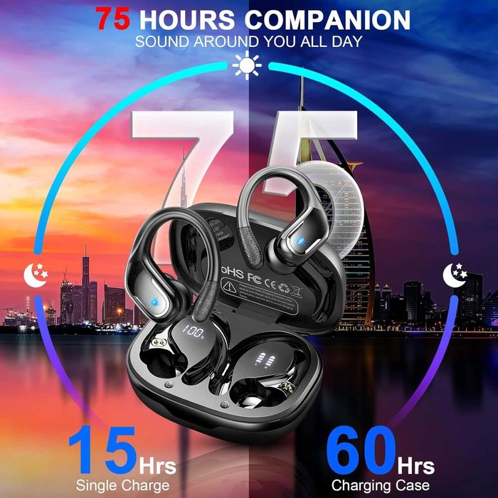 Безжични слушалки, 75 часа Bluetooth
