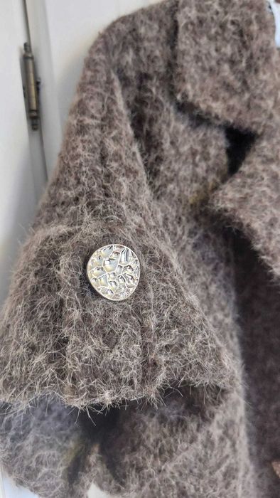 Cardigan gros, maro-stil oversized