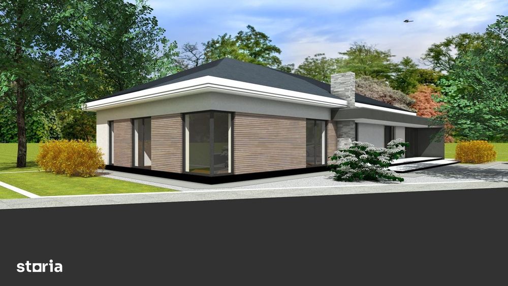 Vila construita la sol in Cartierul Atena cu teren generos