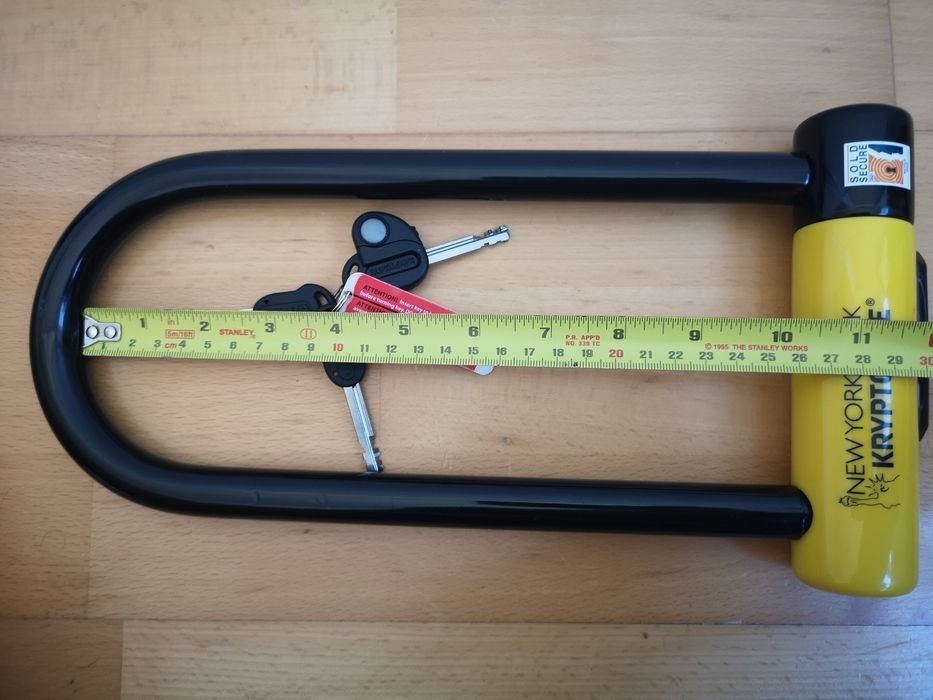 Lacat antifurt bicicleta Kryptonite New York Lock securitate 10/10 model mare 26,5 cm