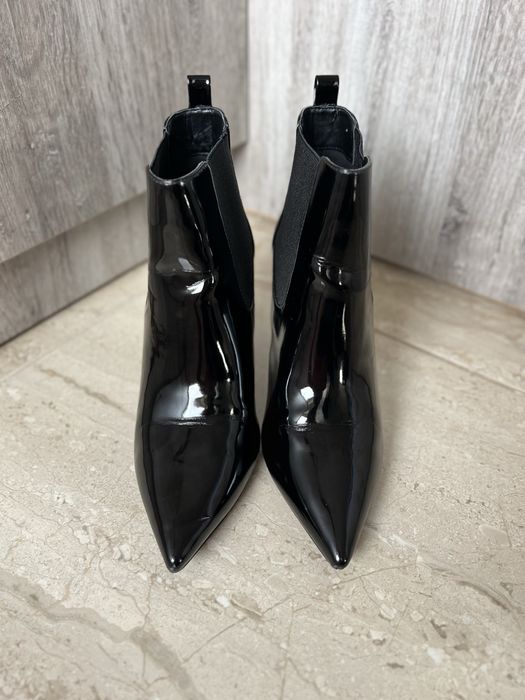 Боти естествена кожа - естествен лак Office London