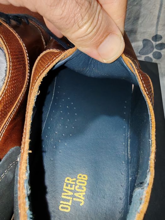 Елегантни мъжки обувки от естествена кожа Oliver Jacob №43