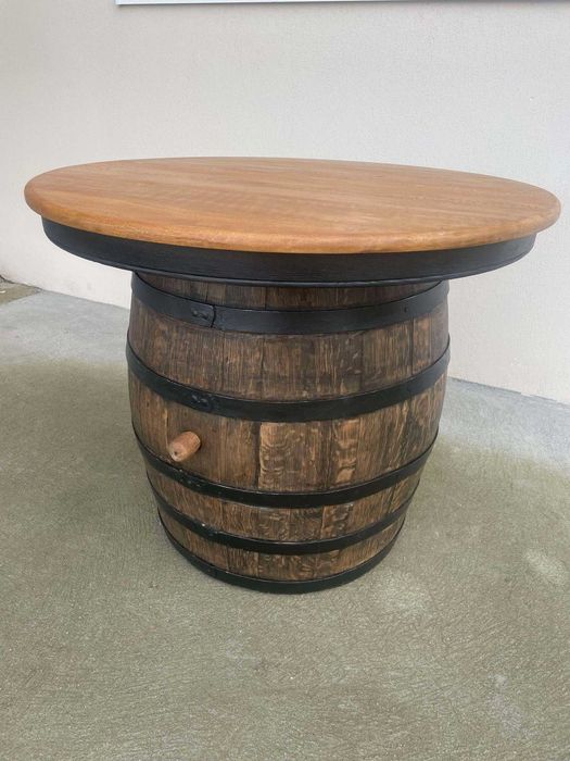 Masa din butoi de lemn decor rustic