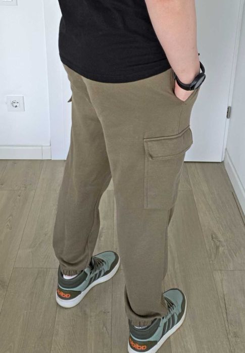 Pantaloni cargo bărbați Primark, mărimea L, kaki/olive