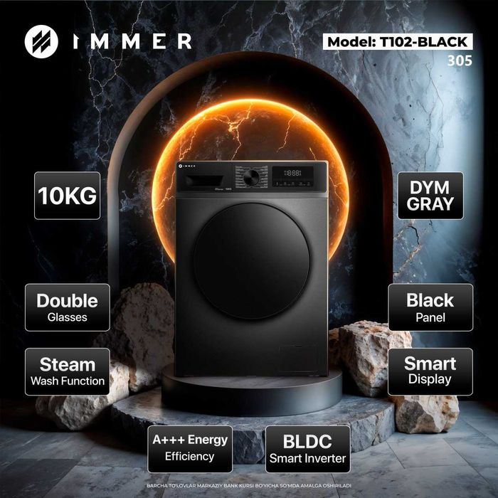 Стиральная машина ZIFFLER inverter 6-8 kg/Функция пара / Доставка