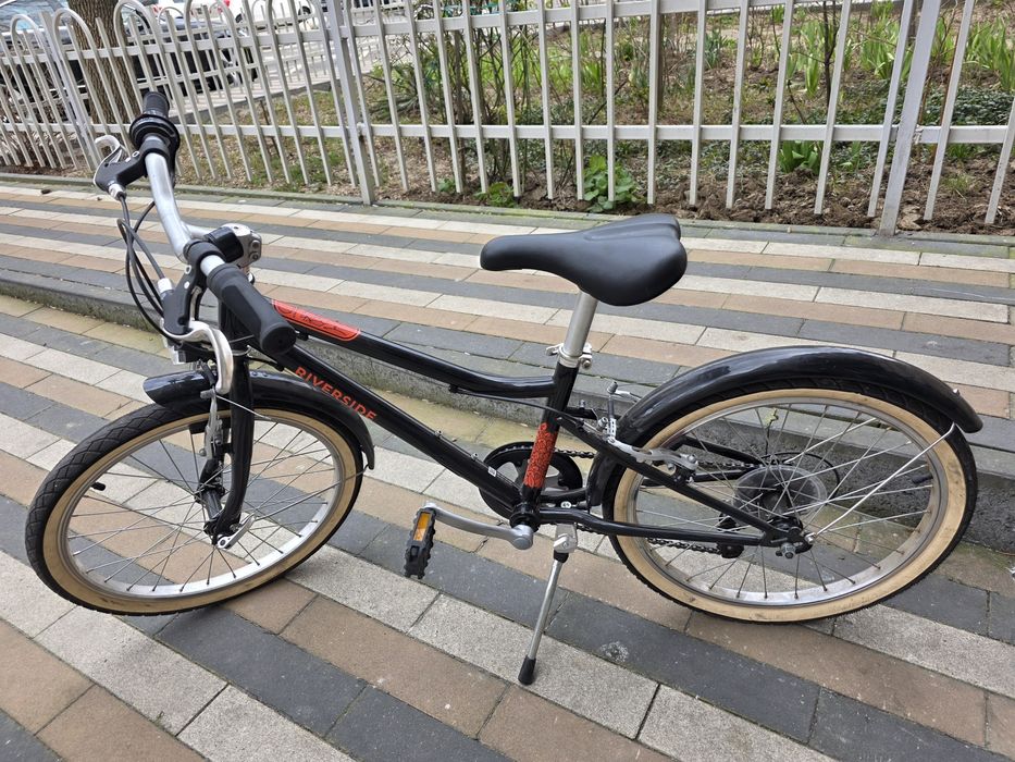 Bicicletă  Riverside 20 inch 500 Negru  Decathlon