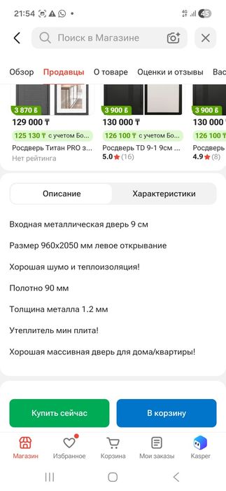 Дверь металлический