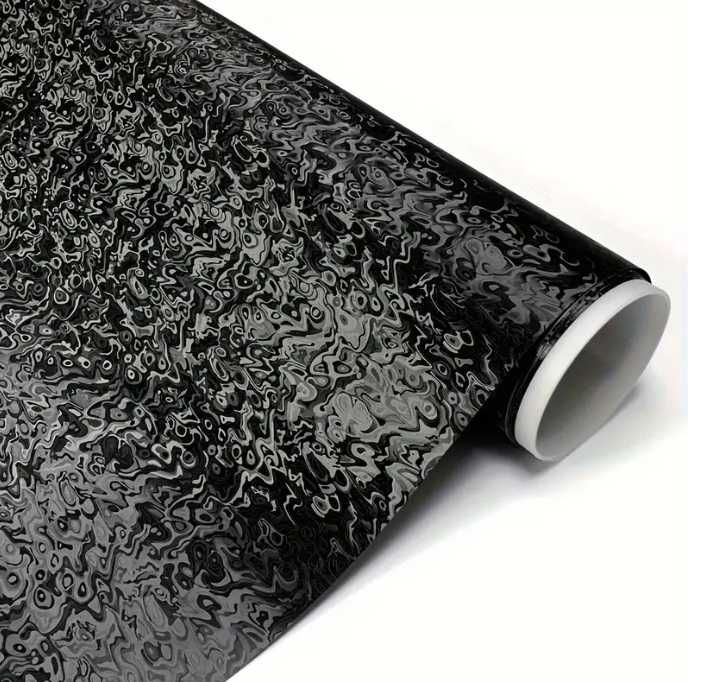 Винил черен "Карбонови нишки"