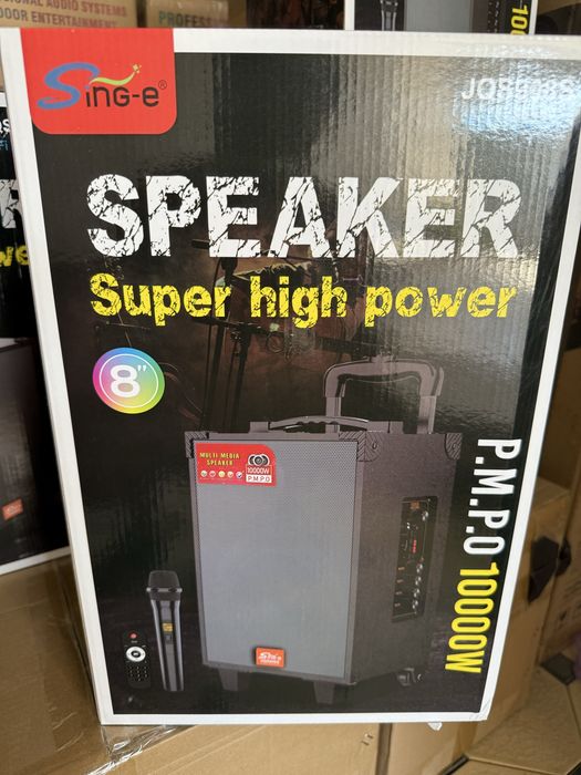 БЕПУЛ Доставка,ЯНГИ 2025 Караоке колонка JQS908S 42см +Симсиз Микрофон