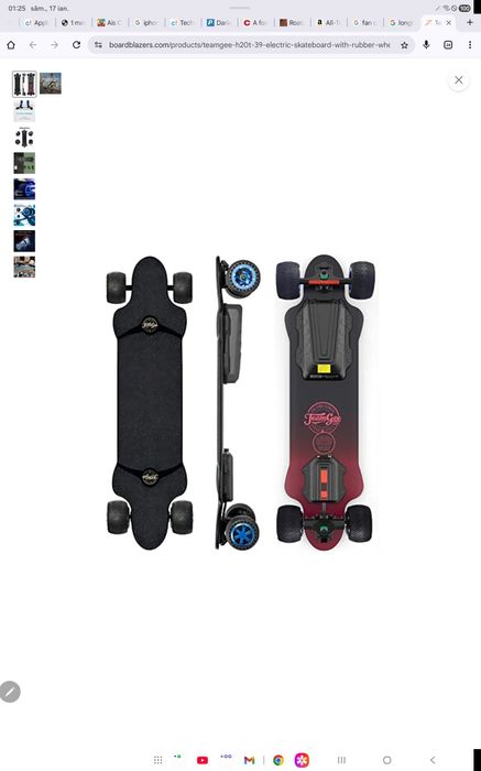 Skateboard longboard all terrain cu dual motor electric
