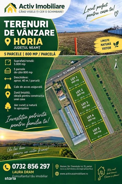 Terenuri De Vânzare – Horia, Neamț