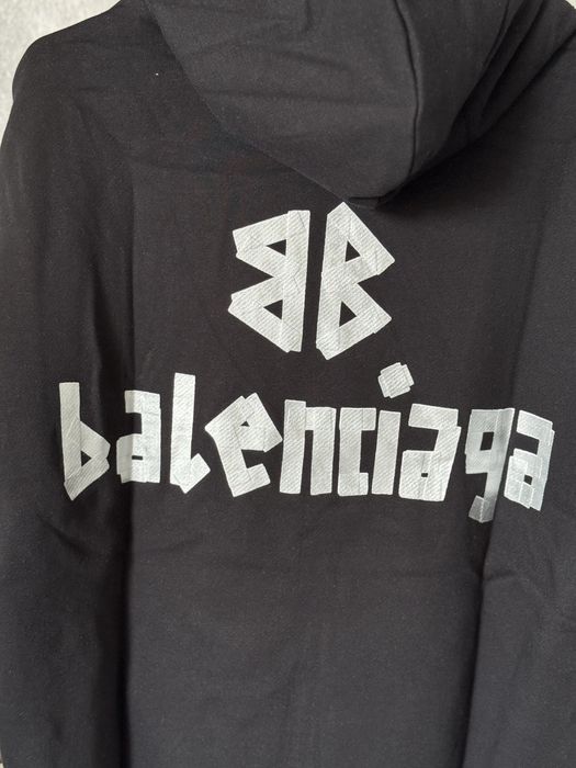 Hanorac Balenciaga silver black