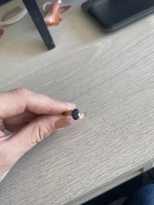 Inel aur galben 14k cu safir