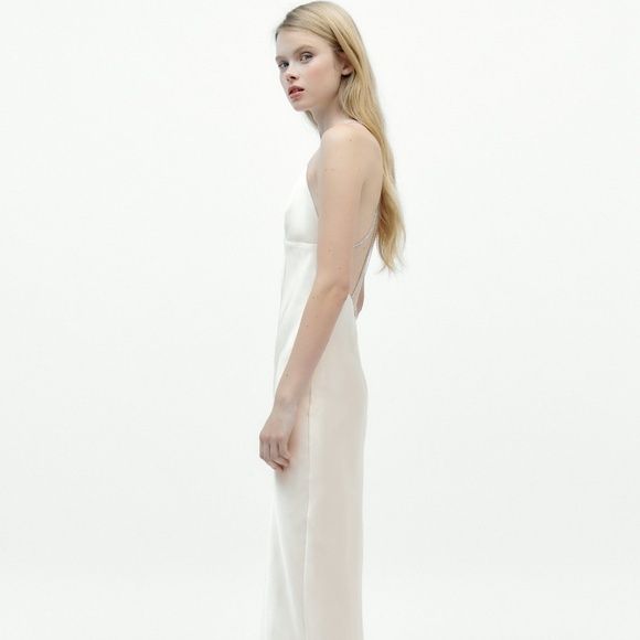 Rochie satinata cu  cristale Zara Wedding