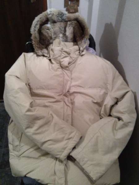 Кожено яке и яке с гъши пух с естествена кожена качулка