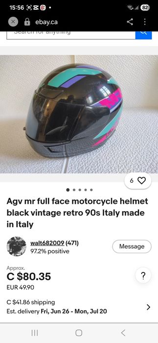 Cască moto, import Italia
