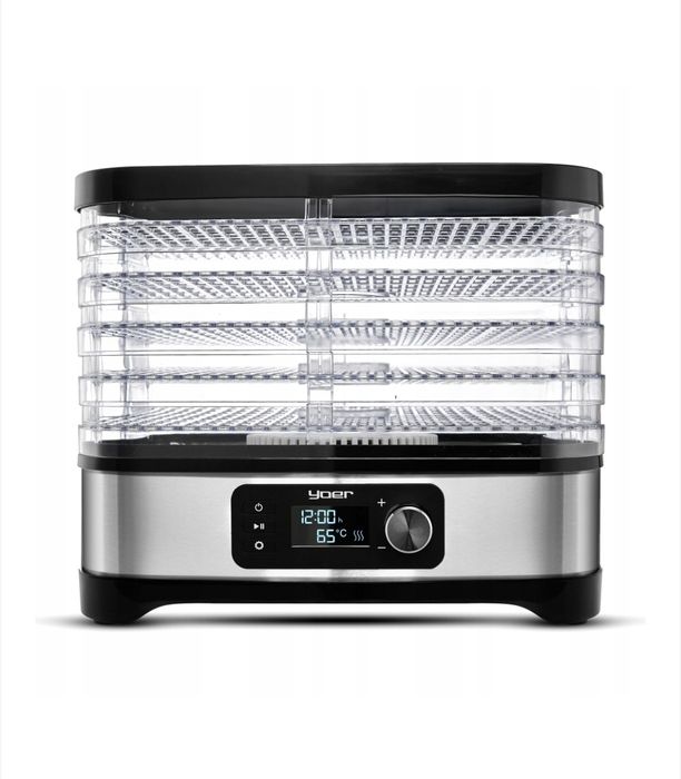 Дехидратор(Сушилня)за храна Yoer 450w,5 цедки,сребристо-черен