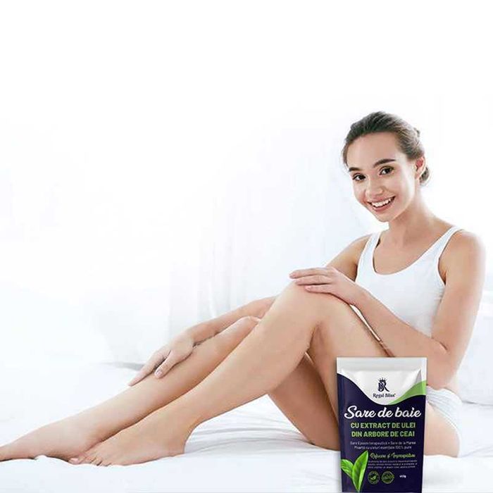 Сол с масло от чаено дърво и английска сол за уморени болезнени крака