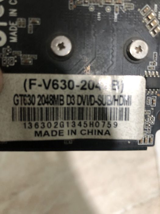 Видеокарта Nvidia GeForce GT630, палитовский