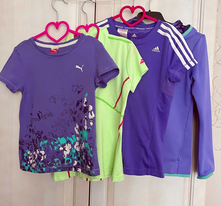 Оригинални Спортни блузки Adidas, Puma, Head, Babolat за 9-10 години