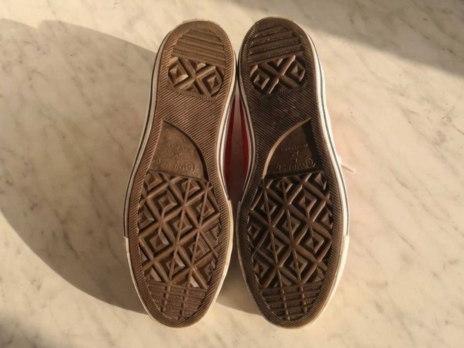 Converse One Star кожени кецове - червени, размер 43, с кутия