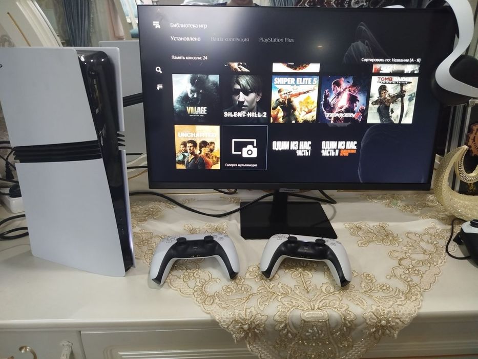 Playstation 5 pro 2Tb deluxe+ dok stansiya 2 jostig pluluse Elite