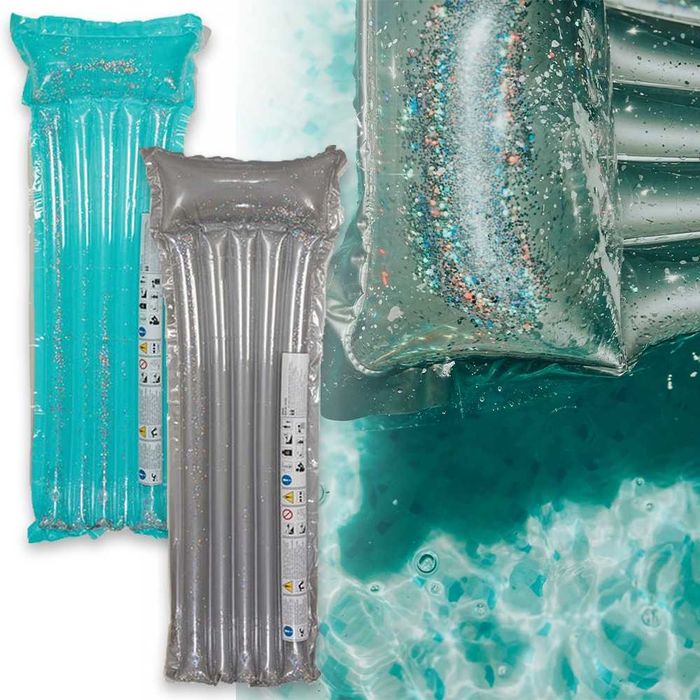 Надуваем дюшек с брокат 2 цвята за море басейн 175см х 65см