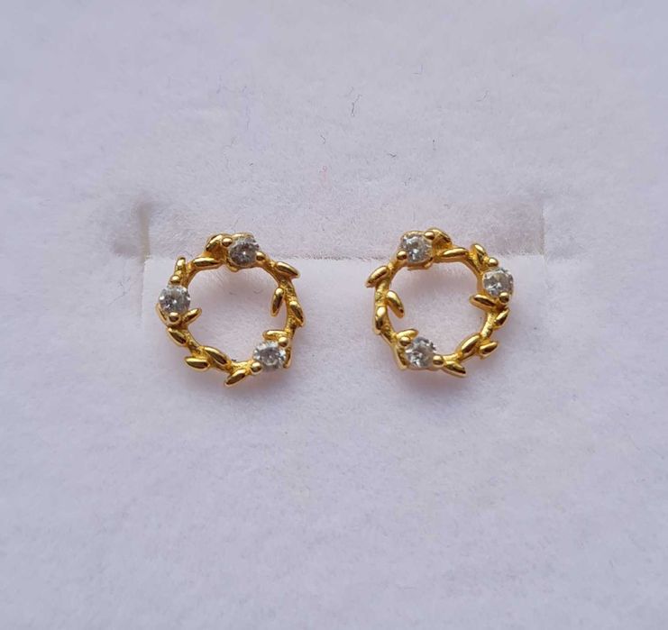 Cercei argint placati cu aur