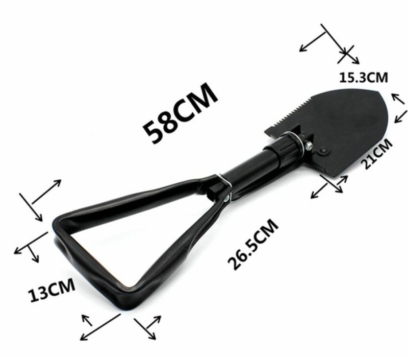 Многофункционална сгъваема градинска лопата от стомана