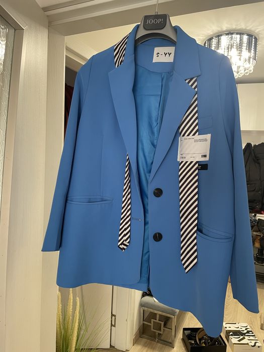 Синьо Стилно дамско сако