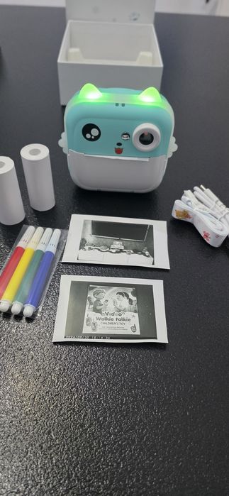 Aparat foto jucarie functie printare poze camera foto copii Nou
