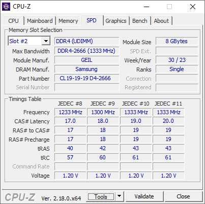 DDR4 8Gb 2666MHz