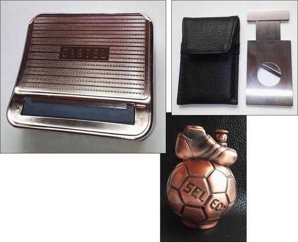 aparat de rulat țigări + cuțit / ghilotină pentru trabucuri + BONUS